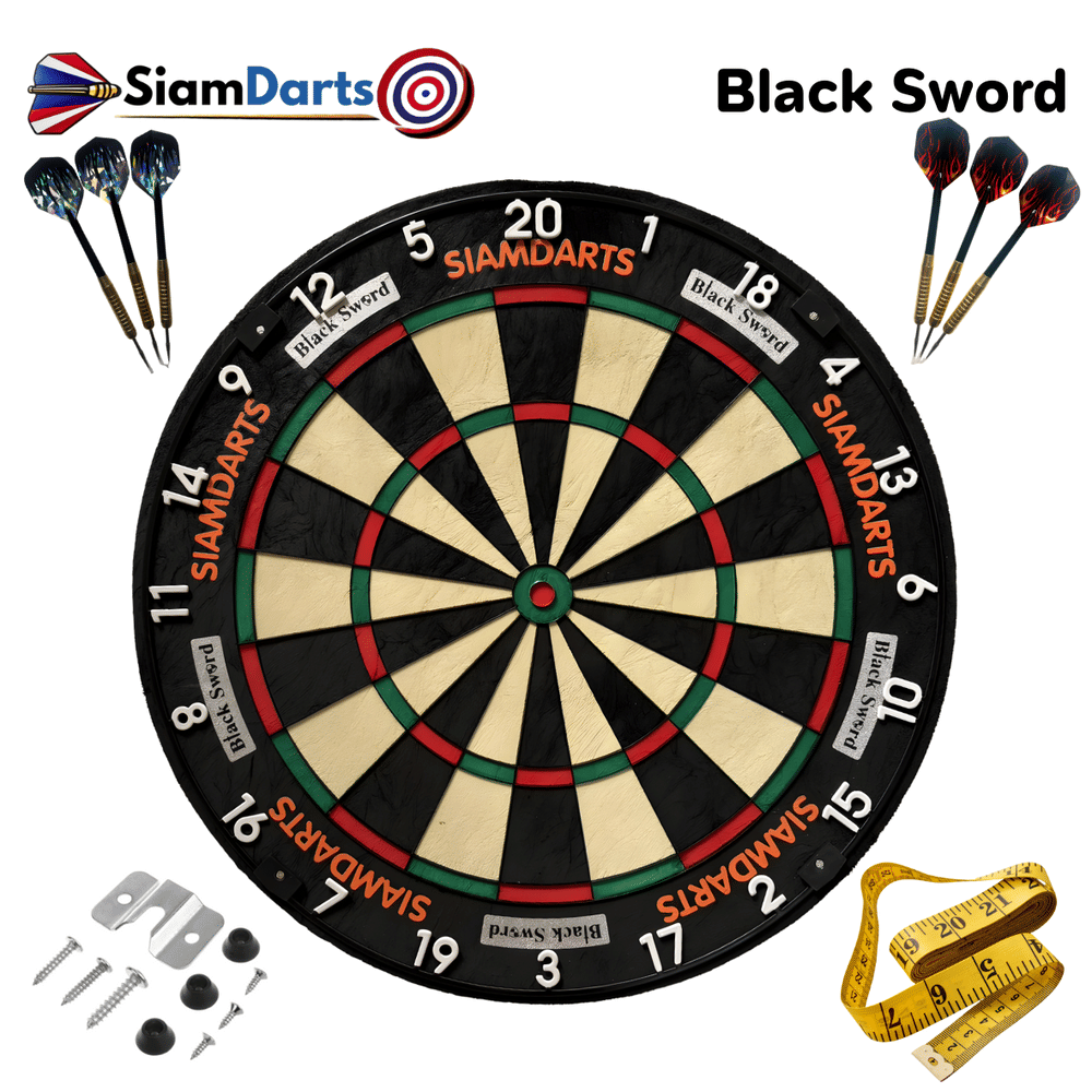 กระดานปาเป้า SIAMDARTS BLACK SWORD DARTBOARD 18"